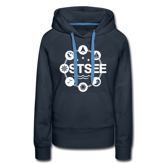 Ostsee Symbole - Frauen Premium Hoodie - Navy