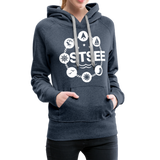 Ostsee Symbole - Frauen Premium Hoodie - Jeansblau