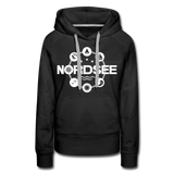 Nordsee Symbole - Frauen Premium Hoodie - Schwarz