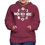 Nordsee Symbole - Frauen Premium Hoodie - Bordeaux