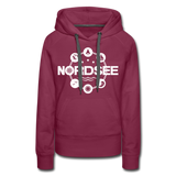 Nordsee Symbole - Frauen Premium Hoodie - Bordeaux