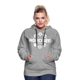 Nordsee Symbole - Frauen Premium Hoodie - Grau meliert