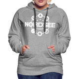 Nordsee Symbole - Frauen Premium Hoodie - Grau meliert