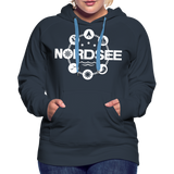 Nordsee Symbole - Frauen Premium Hoodie - Navy