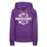 Nordsee Symbole - Frauen Premium Hoodie - Purple