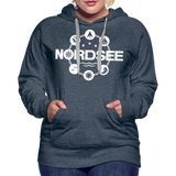 Nordsee Symbole - Frauen Premium Hoodie - Jeansblau