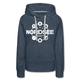 Nordsee Symbole - Frauen Premium Hoodie - Jeansblau