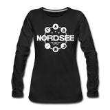 Nordsee Symbole - Frauen Premium Langarmshirt - Schwarz