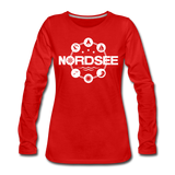 Nordsee Symbole - Frauen Premium Langarmshirt - Rot