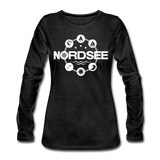 Nordsee Symbole - Frauen Premium Langarmshirt - Anthrazit