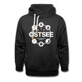 Ostsee Symbole - Frauen Schalkragen Hoodie - Schwarz