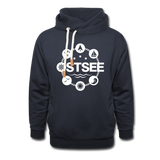 Ostsee Symbole - Frauen Schalkragen Hoodie - Navy