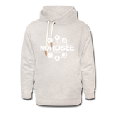 Nordsee Symbole - Frauen Schalkragen Hoodie - Beige meliert