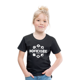 Nordsee Symbole - Kinder Premium T-Shirt - Schwarz