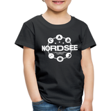 Nordsee Symbole - Kinder Premium T-Shirt - Schwarz