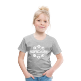 Nordsee Symbole - Kinder Premium T-Shirt - Grau meliert