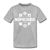 Nordsee Symbole - Kinder Premium T-Shirt - Grau meliert