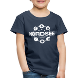 Nordsee Symbole - Kinder Premium T-Shirt - Navy