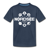 Nordsee Symbole - Kinder Premium T-Shirt - Navy