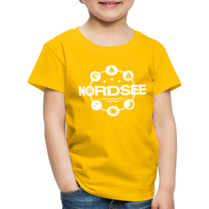 Nordsee Symbole - Kinder Premium T-Shirt - Hellrosa