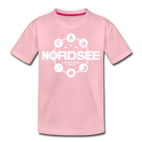 Nordsee Symbole - Kinder Premium T-Shirt - Hellrosa