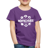 Nordsee Symbole - Kinder Premium T-Shirt - Lila