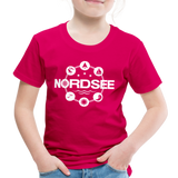 Nordsee Symbole - Kinder Premium T-Shirt - dunkles Pink