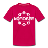 Nordsee Symbole - Kinder Premium T-Shirt - dunkles Pink