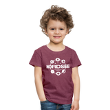 Nordsee Symbole - Kinder Premium T-Shirt - Bordeauxrot meliert