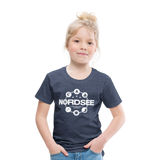 Nordsee Symbole - Kinder Premium T-Shirt - Blau meliert