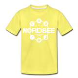 Nordsee Symbole - Kinder Premium T-Shirt - Gelb