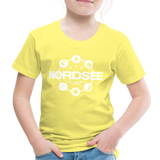 Nordsee Symbole - Kinder Premium T-Shirt - Gelb