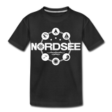 Nordsee Symbole - Teenager Premium T-Shirt - Schwarz