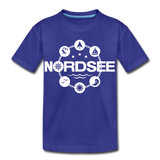 Nordsee Symbole - Teenager Premium T-Shirt - Königsblau