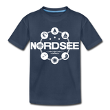 Nordsee Symbole - Teenager Premium T-Shirt - Navy