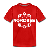 Nordsee Symbole - Teenager Premium T-Shirt - Rot