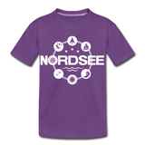 Nordsee Symbole - Teenager Premium T-Shirt - Lila