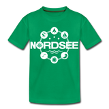 Nordsee Symbole - Teenager Premium T-Shirt - Kelly Green