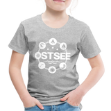 Ostsee Symbole - Kinder Premium T-Shirt - Grau meliert