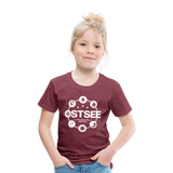 Ostsee Symbole - Kinder Premium T-Shirt - Bordeauxrot meliert