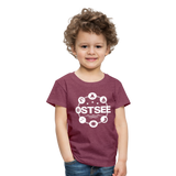 Ostsee Symbole - Kinder Premium T-Shirt - Bordeauxrot meliert