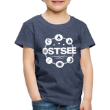 Ostsee Symbole - Kinder Premium T-Shirt - Blau meliert