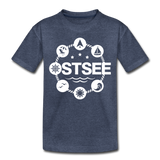 Ostsee Symbole - Kinder Premium T-Shirt - Blau meliert