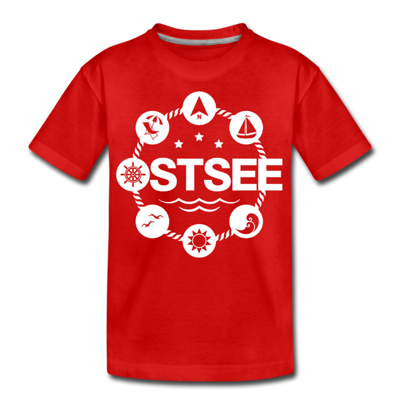 Ostsee Symbole - Teenager Premium T-Shirt - Rot