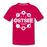 Ostsee Symbole - Teenager Premium T-Shirt - dunkles Pink