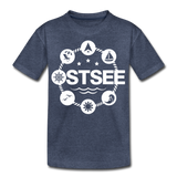 Ostsee Symbole - Teenager Premium T-Shirt - Blau meliert