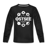 Ostsee Symbole - Teenager Premium Langarmshirt - Schwarz