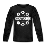 Ostsee Symbole - Teenager Premium Langarmshirt - Anthrazit