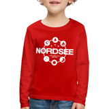 Nordsee Symbole - Kinder Premium Langarmshirt - Rot