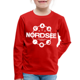 Nordsee Symbole - Kinder Premium Langarmshirt - Rot